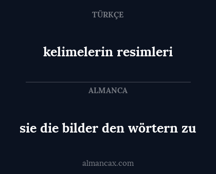 kelimelerin resimleri - sie die bilder den wörtern zu