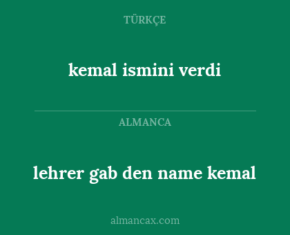 kemal ismini verdi - lehrer gab den name kemal
