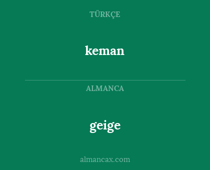 geige - keman