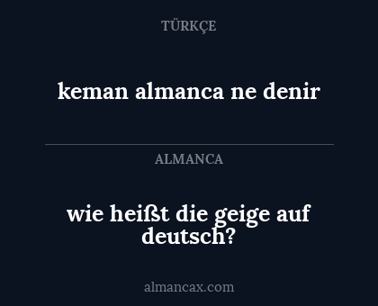 keman almanca ne denir - wie heißt die geige auf deutsch?