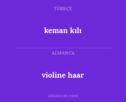 violine haar - keman kılı