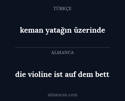 keman yatağın üzerinde - die violine ist auf dem bett