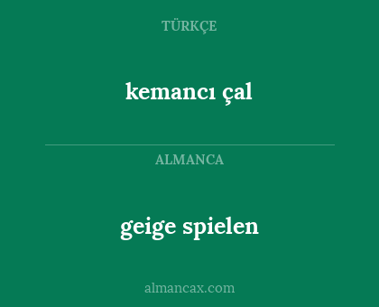 kemancı çal - geige spielen