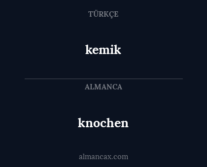 knochen - kemik