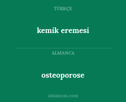 osteoporose - kemik eremesi