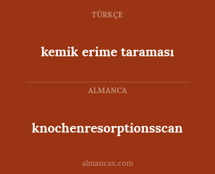 knochenresorptionsscan - kemik erime taraması