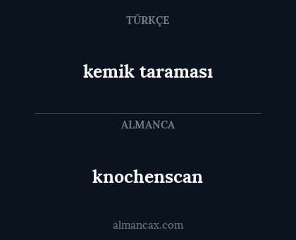 knochenscan - kemik taraması
