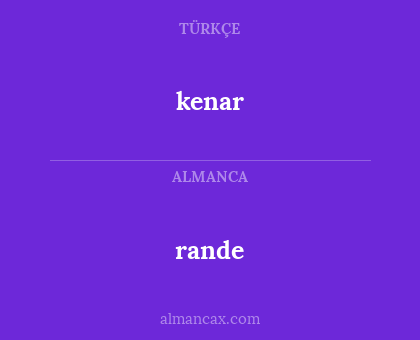 kenar - rande