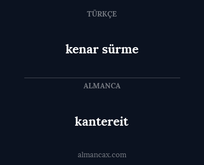kenar sürme - kantereit