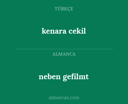 neben gefilmt - kenara cekil