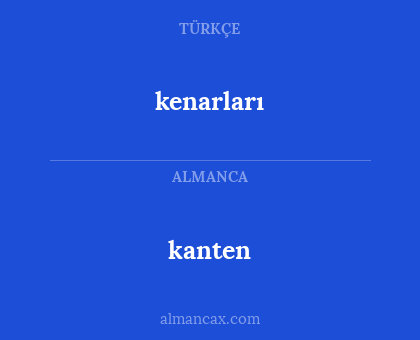 kenarları - kanten