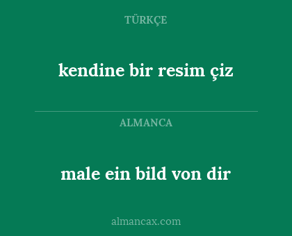 kendine bir resim çiz - male ein bild von dir