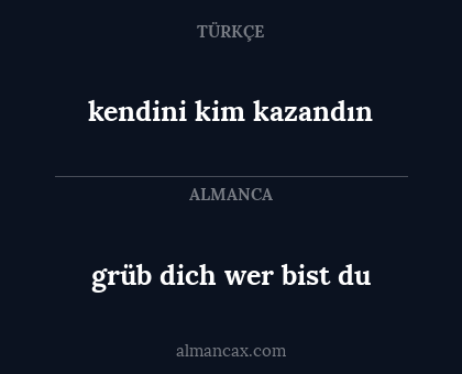 grüb dich wer bist du - kendini kim kazandın