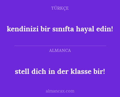 kendinizi bir sınıfta hayal edin! - stell dich in der klasse bir!