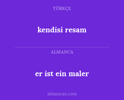 kendisi resam - er ist ein maler