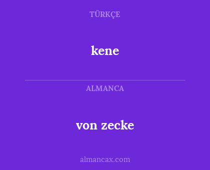 kene - von zecke