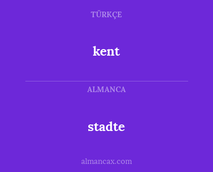 kent - stadte