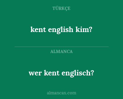 kent english kim? - wer kent englisch?