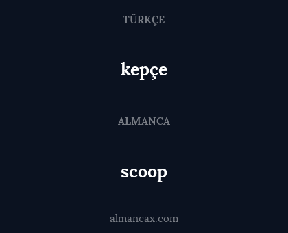 scoop - kepçe