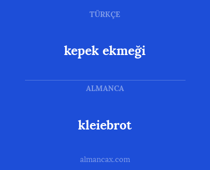 kleiebrot - kepek ekmeği