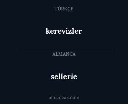 kerevizler - sellerie