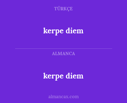 kerpe diem - kerpe diem