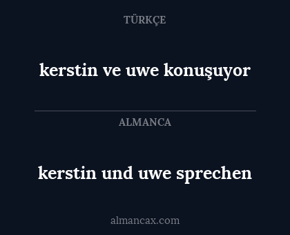 kerstin ve uwe konuşuyor - kerstin und uwe sprechen