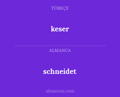 keser - schneidet