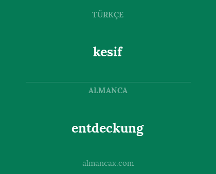 kesif - entdeckung