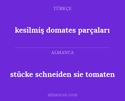 kesilmiş domates parçaları - stücke schneiden sie tomaten