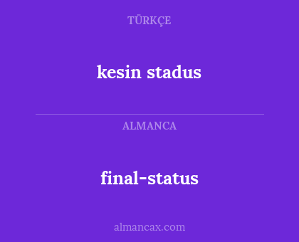 final-status - kesin stadus