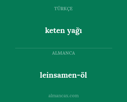 keten yağı - leinsamen-öl