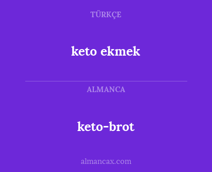 keto-brot - keto ekmek