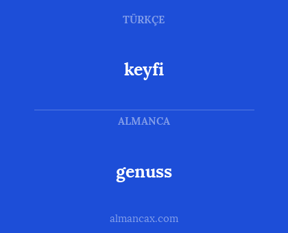 keyfi - genuss