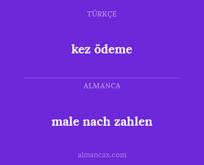 kez ödeme - male nach zahlen