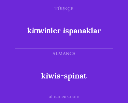 kiwis-spinat - ki̇wi̇ler ispanaklar