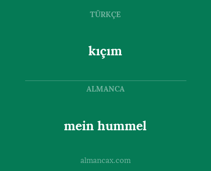 kıçım - mein hummel