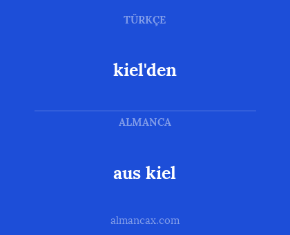 aus kiel - kiel'den