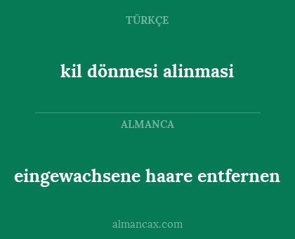 eingewachsene haare entfernen - kil dönmesi alinmasi