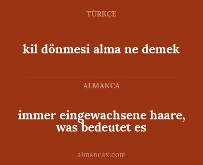 immer eingewachsene haare, was bedeutet es - kil dönmesi alma ne demek