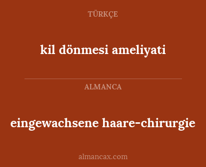 kil dönmesi ameliyati - eingewachsene haare-chirurgie