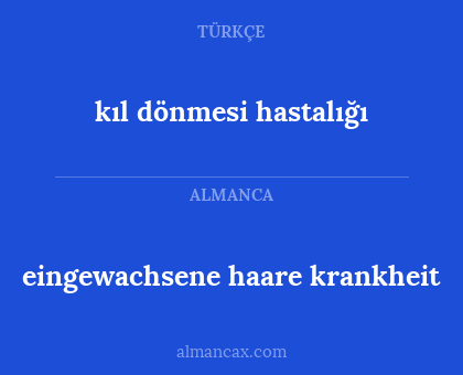 kıl dönmesi hastalığı - eingewachsene haare krankheit