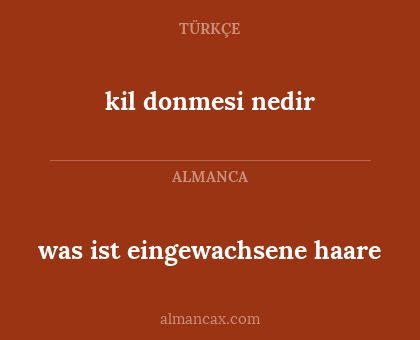 kil donmesi nedir - was ist eingewachsene haare