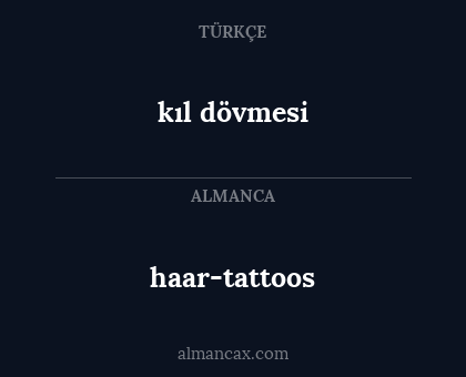 kıl dövmesi - haar-tattoos