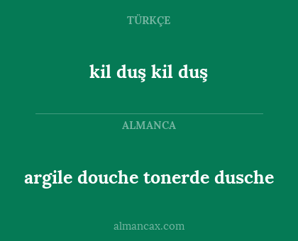argile douche tonerde dusche - kil duş kil duş