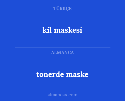 kil maskesi - tonerde maske