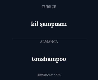 tonshampoo - kil şampuanı