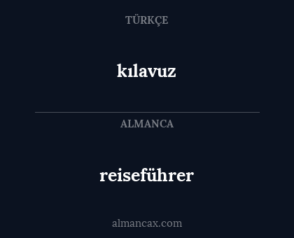 reiseführer - kılavuz