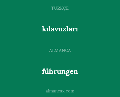 führungen - kılavuzları