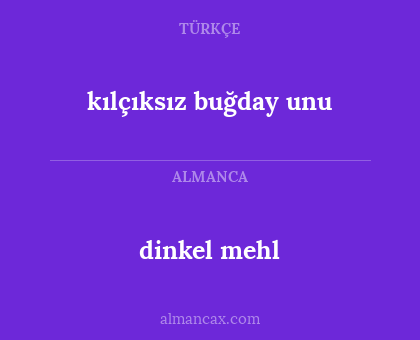 dinkel mehl - kılçıksız buğday unu